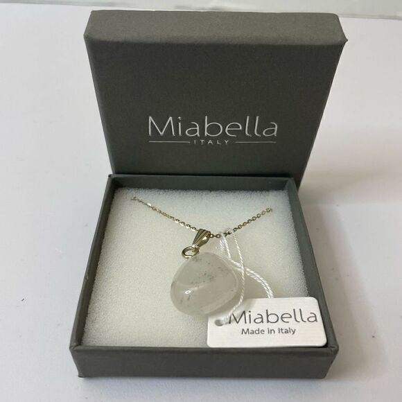 New! Miabella| 925 Sterling Silver| Made in Italy| Love Quartz healing crystal - Picture 1 of 13